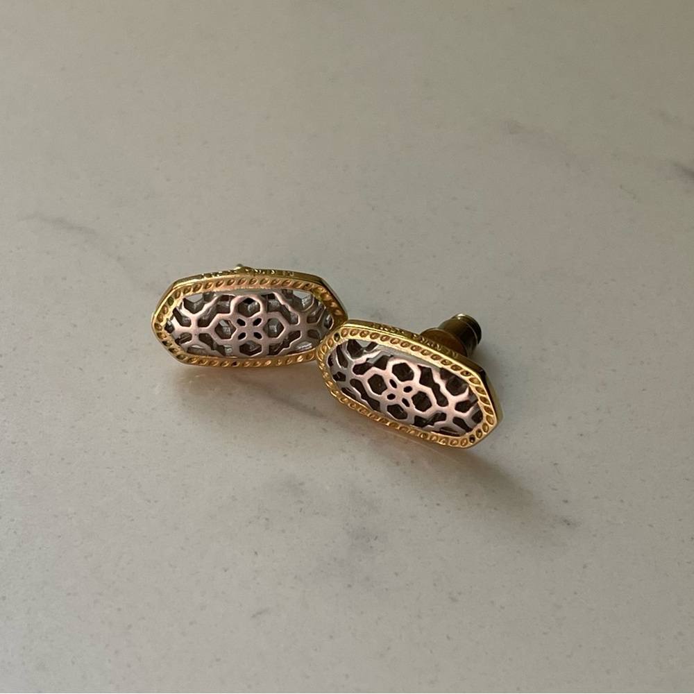 Kendra Scott Ellie Stud Earrings in Silver Filigree Mix